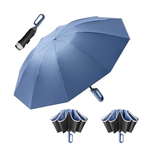 PALAY® UV Umbrella for Men Women with Reflective Strap, Automatic Open/Close, Windproof Reinforced 10 Dual Ribs, Sun Protection Umbrella with Carabiner Handle Design (2Pack) PALAY® UV Umbrella for Men Women with Reflective Strap, Automatic Open/Close, Windproof Reinforced 10 Dual Ribs, Sun Protection Umbrella with Carabiner Handle Design (2Pack)